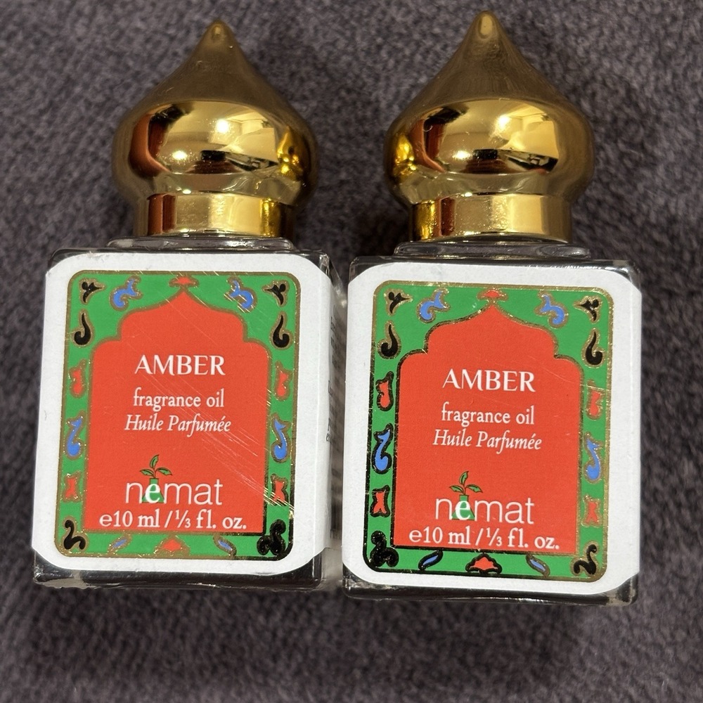 NEMAT AMBER FRAGRANCE OIL  10ml./1/3 FL. OZ. BRAND-NEW VEGAN PRODUCT LOT OF (2)